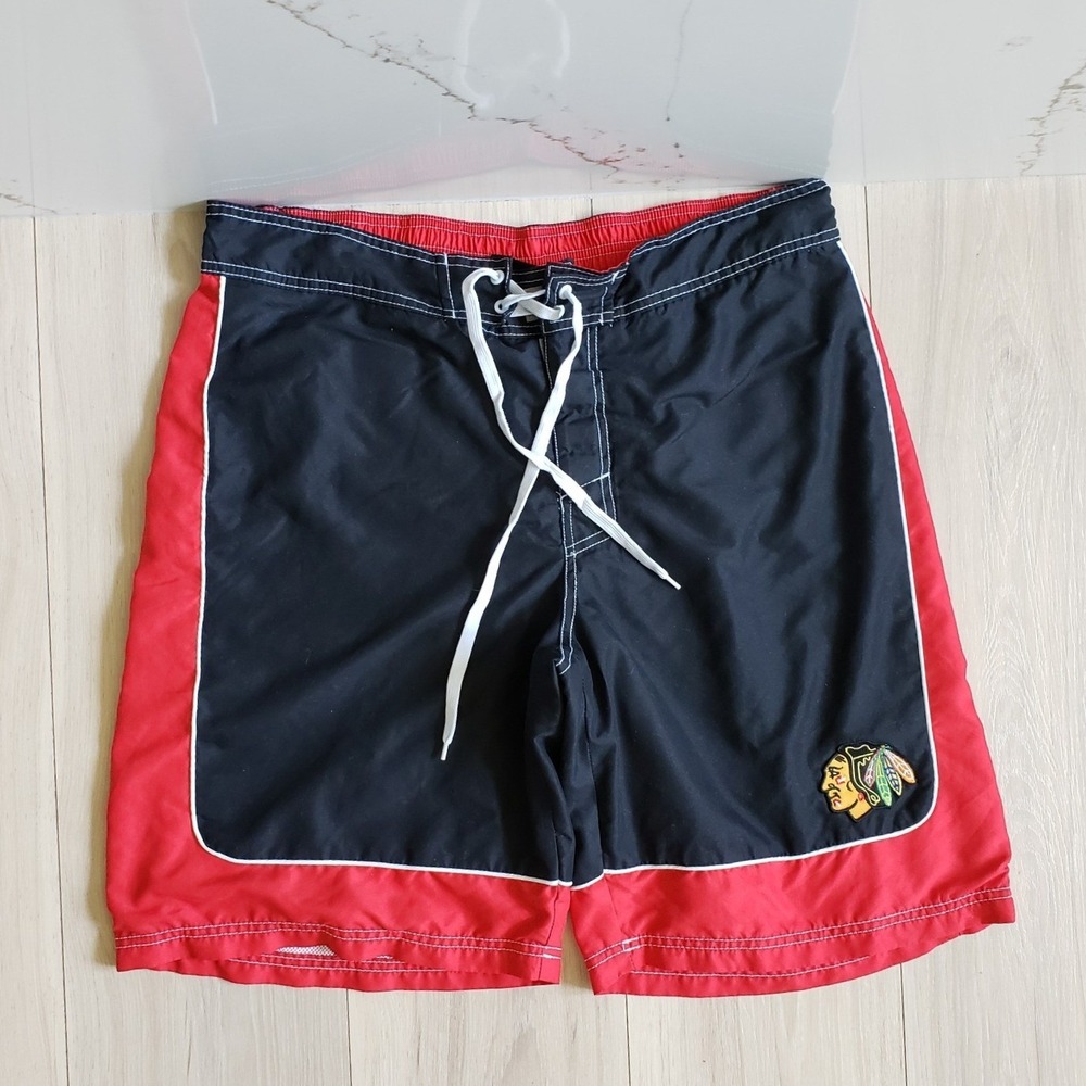 Chicago Blackhawks Swim Shorts Mens XL Red NHL Boardshorts Hockey Team Trunks